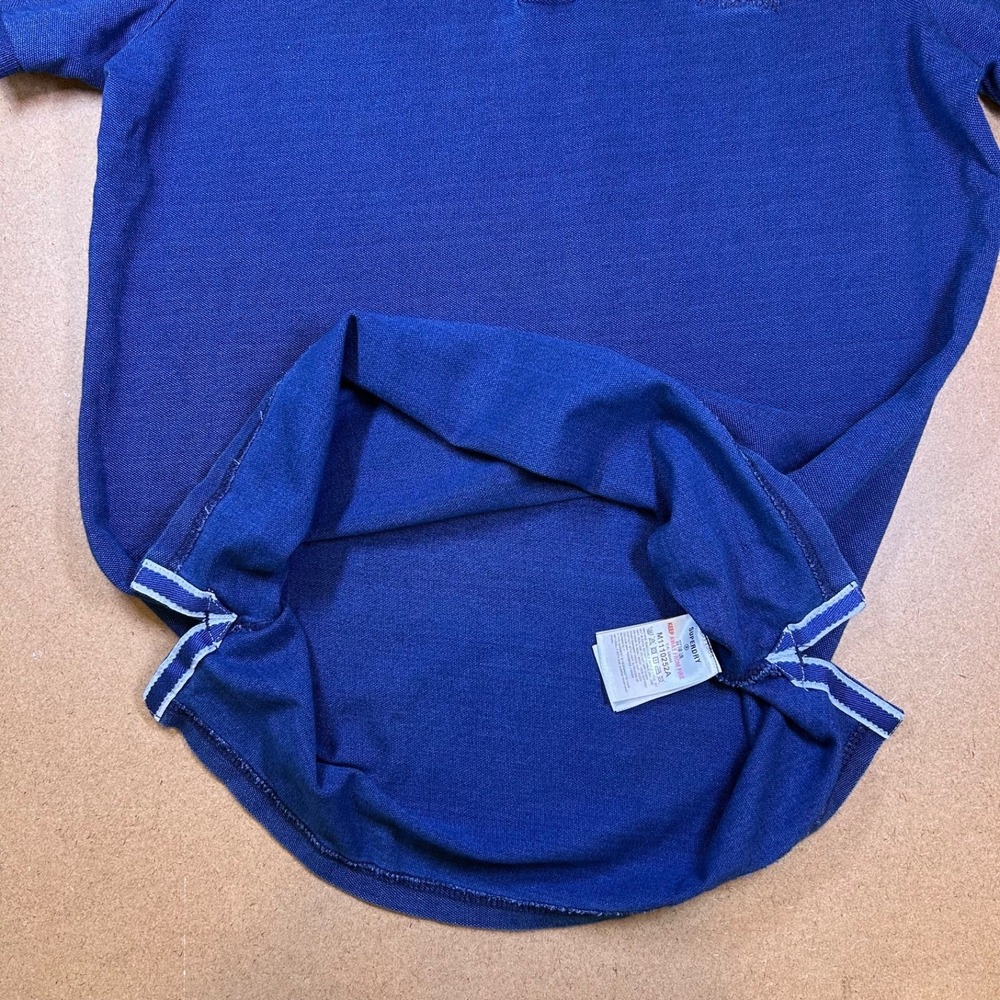 Superdry Classic Pique Polo Blue Men's Large Short Sleeve Cotton Preppy - Picture 5 of 11